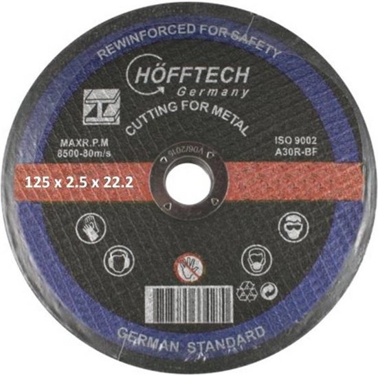 Doorslijpschijf metaal ø125 x 2.5 x 22.2 mm