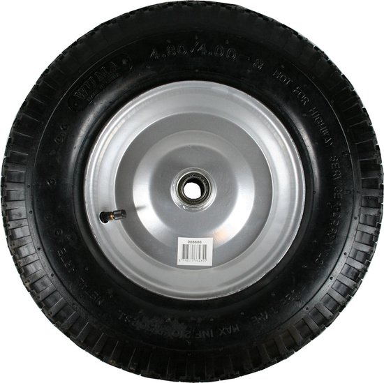 Wiel + band groot 4.00-8" stalen velg