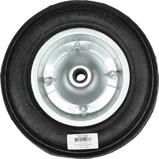 Wiel + band kruiwagen semi solid 335 x 75 mm