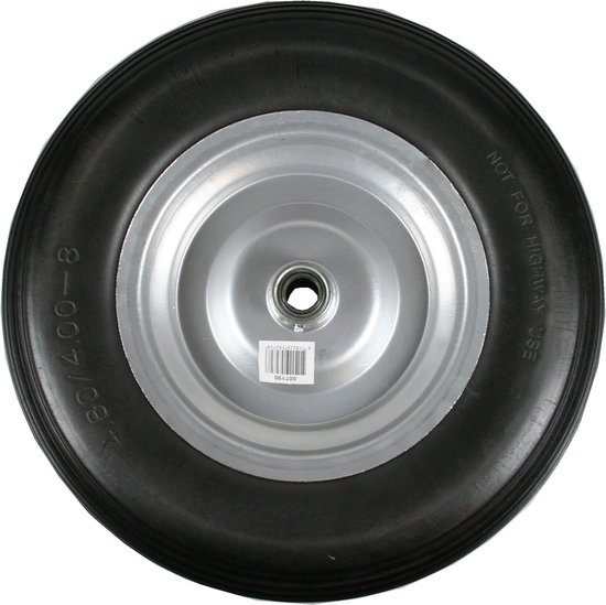 Wiel + band groot 4.00-8" PU stalen velg