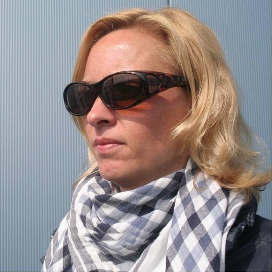Overzet zonnebril demi brown