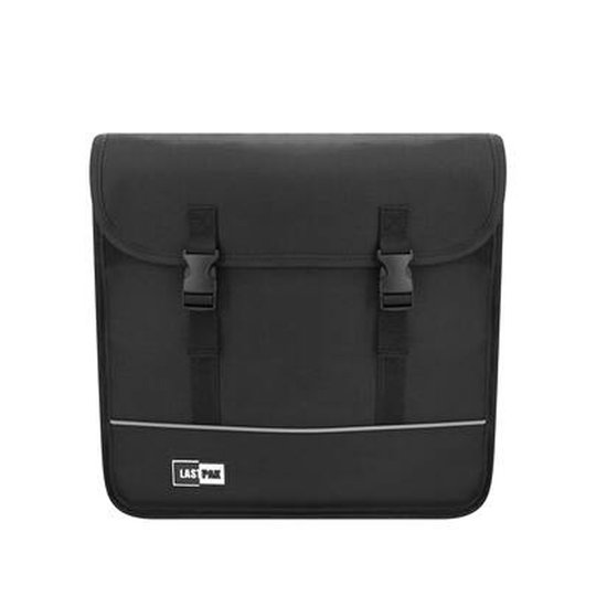 Fietstas dubbel 35 ltr canvas zwart