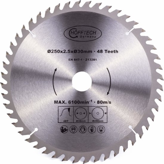 Cirkelzaagblad 250 x 48 tands