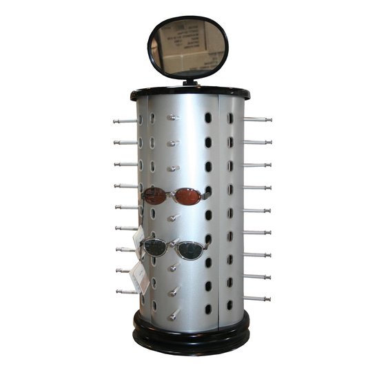 Brillenstandaard voor 36 brillen zilver