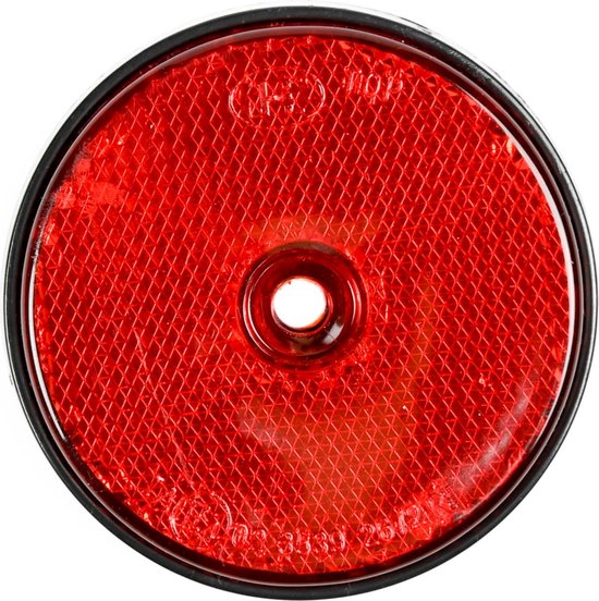 Reflector rond rood + gat 60 mm E4