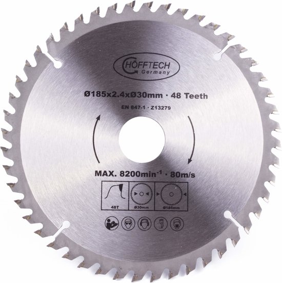 Cirkelzaagblad 185 x 48 tands