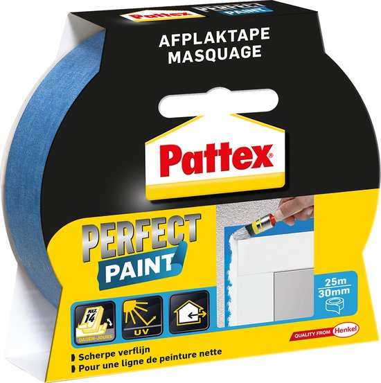 Pattex afplaktape perfect paint 30 mm x 25 mtr