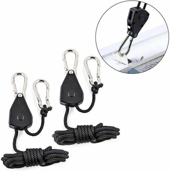 Takel + touw 2 dlg 2 mtr 68 kg (2 x 34 kg)