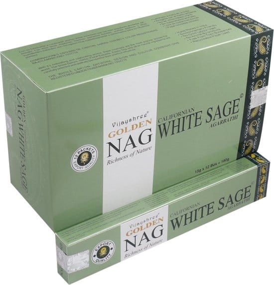 Golden White Sage Wierookstokjes 12 doosjes 15 gram