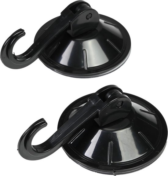 Zuignap met haak kunststof ø55 mm 2dlg zwart