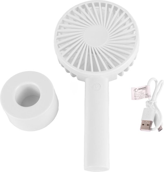 Ventilator hand + houder oplaadbaar