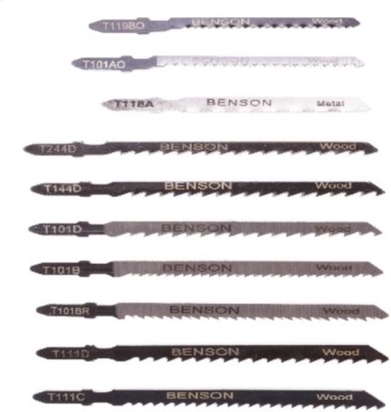 Decoupeerzaagbladen 10 dlg hout t-schacht profi