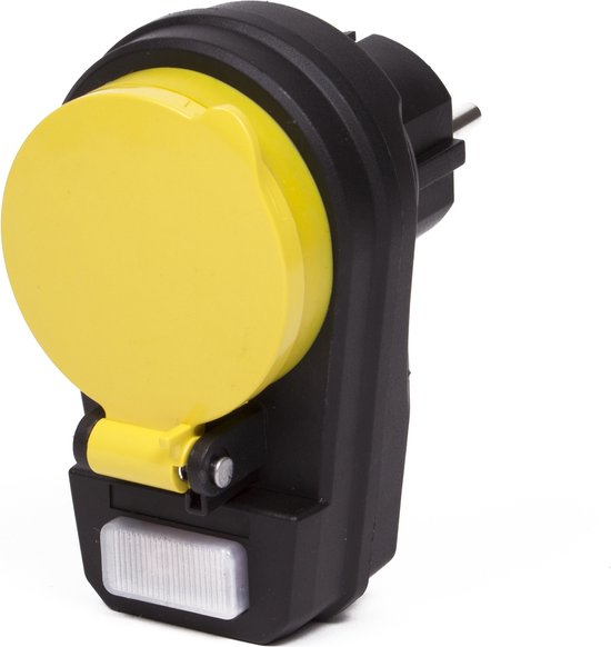 Stopcontact RA + schakelaar IP44 met klep