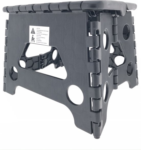 Kruk opvouwbaar zwart wit klein 80 kg