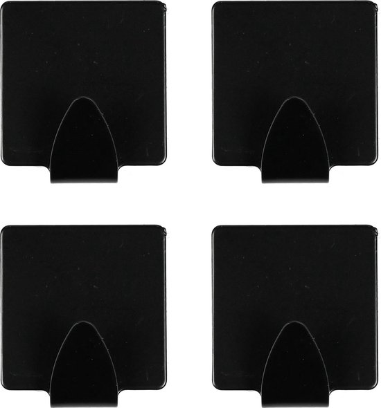 Handdoekhaken 4 dlg zwart