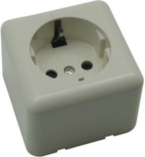 Wandcontactdoos 1-voudig + RA opbouw