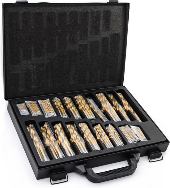 Boorset 170 dlg HSS tita coated/koffer