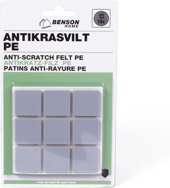 Antikrasvilt PE 18 dlg 25 x 25 mm