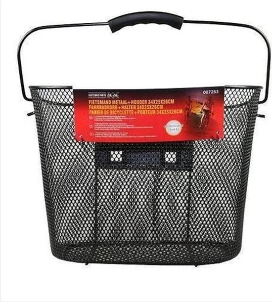Fietsmand metaal + houder 34 x 25 x 26 cm