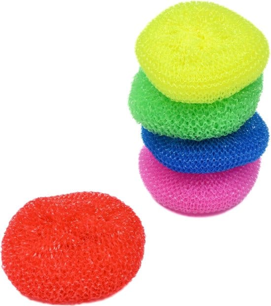 Schuurspons 5 dlg kleur