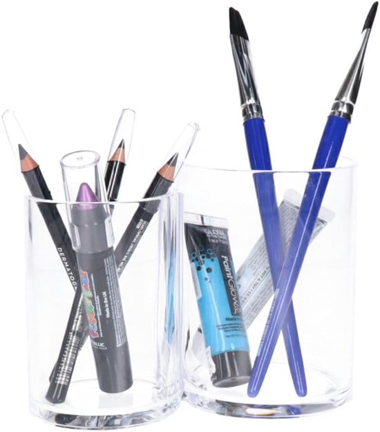 Organizer make-up kwastenhouder transparant