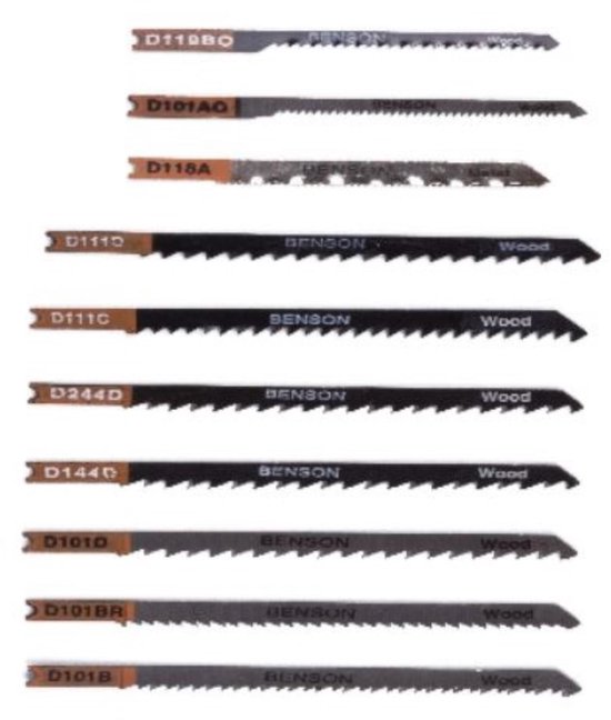 Decoupeerzaagbladen 10 dlg hout U-schacht profi