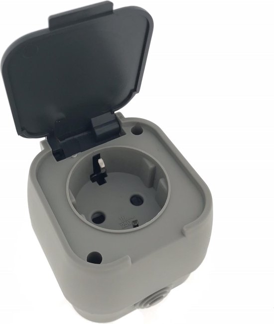 Stopcontact 1-voudig waterdicht IP54
