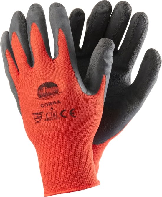 Werkhandschoenen rood zwart maat 11