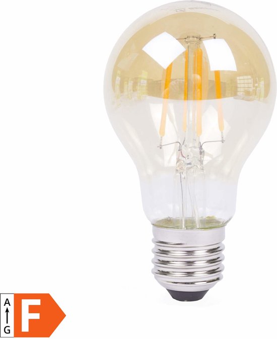 LED lamp bol filament A60 4W E27 amber dimbaar