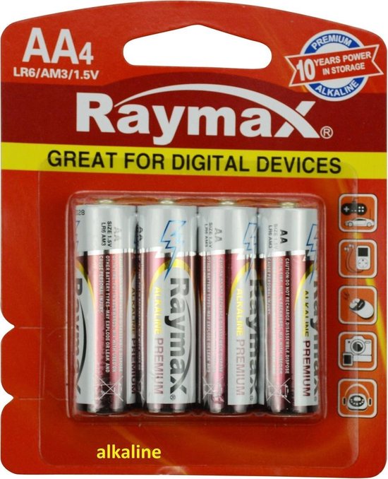 Raymax batterij penlite AA LR6 4 dlg alkaline