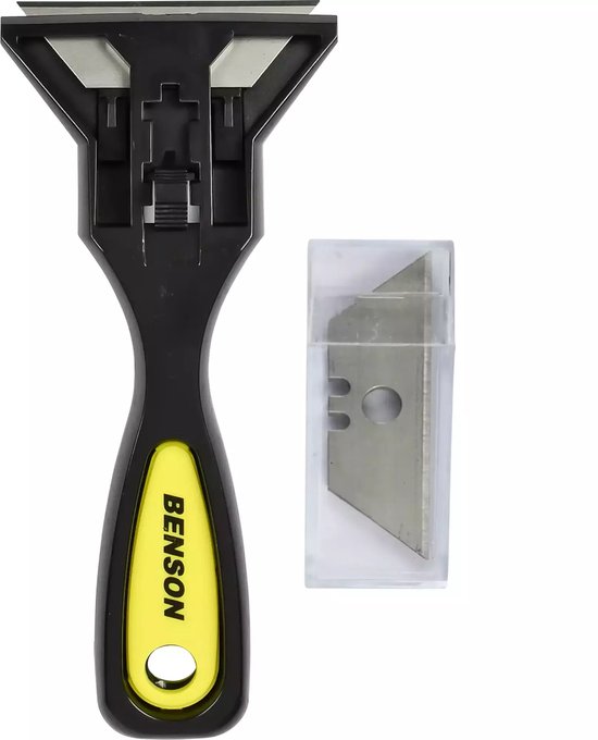 Glasschraper + 10 reservemessen