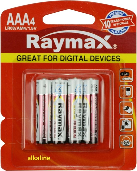 Raymax batterij AAA LR03 4 dlg alkaline