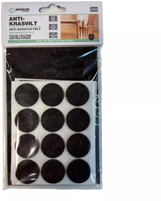 Antikrasvilt set 25 dlg bruin