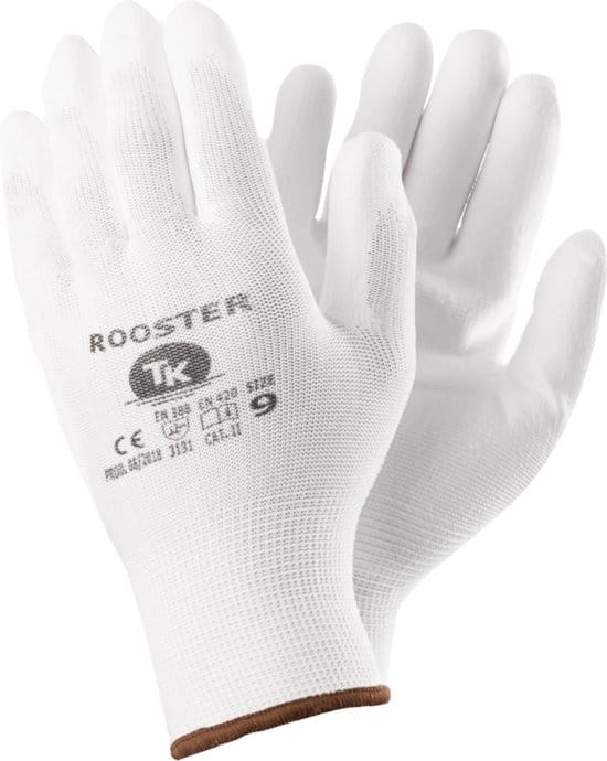Werkhandschoenen PU wit maat 11