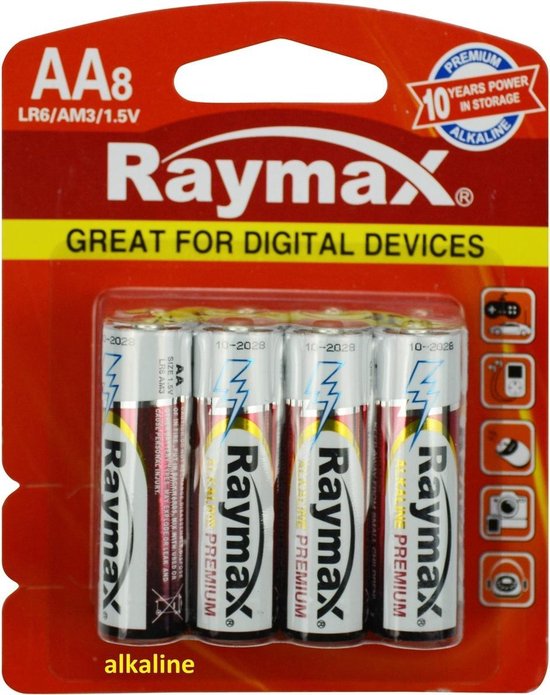 Raymax batterij AA LR6 8 dlg alkaline