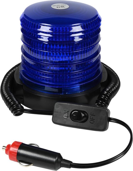 LED zwaailamp blauw 12V