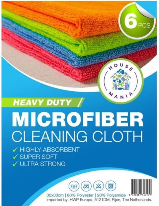 Microvezeldoeken 30 x 30 cm 6 dlg