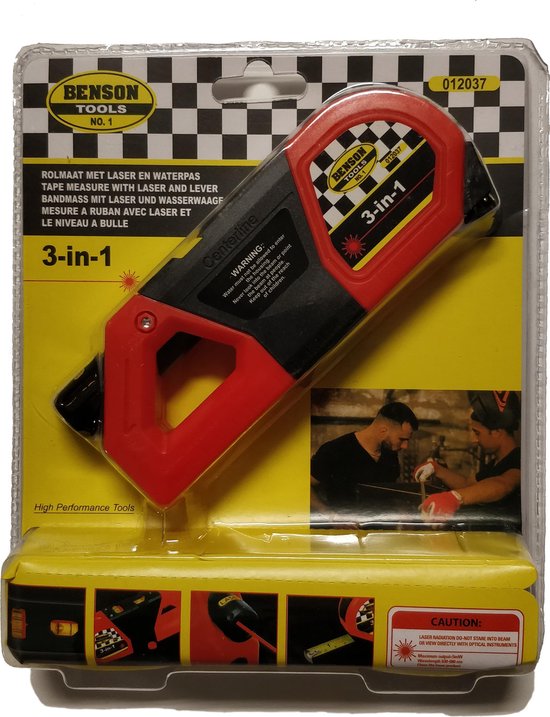 Rolmaat met laser en waterpas