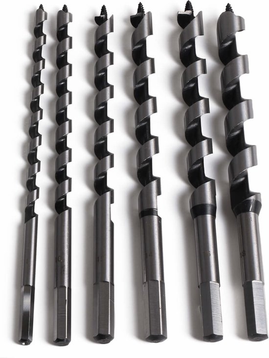 Boorset 6 dlg slangenboor 230 mm