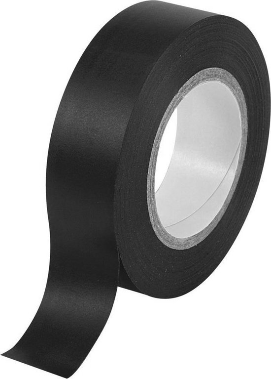 PVC tape 18 mm x 10 mtr zwart