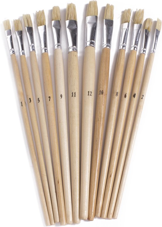 Penseelset 12 dlg plat