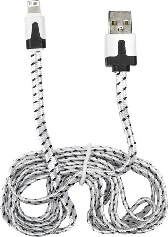 USB lightning kabel 2 mtr nylon