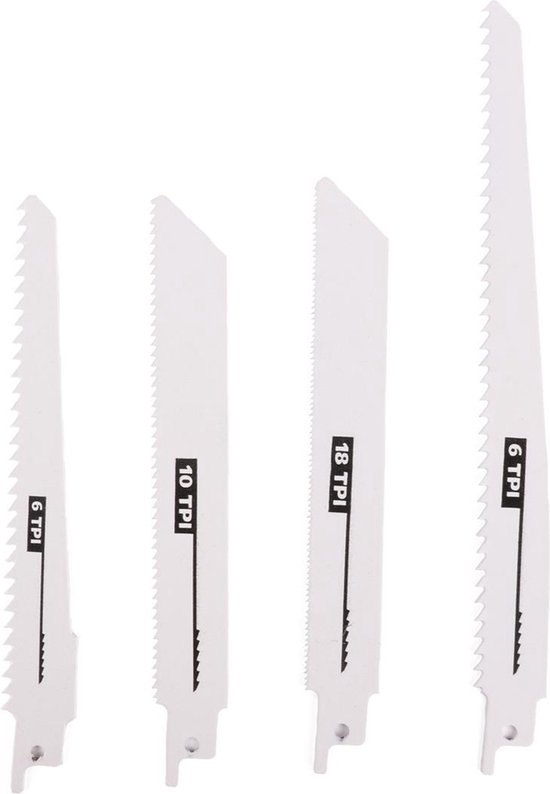 Reciprozaagbladen 4 dlg hout