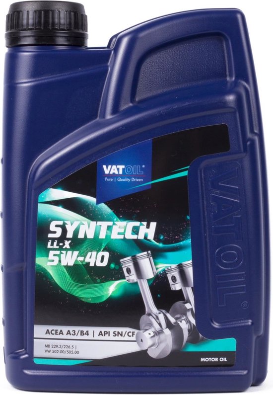 Vatoil motorolie 5W-40 1 ltr syntech ll x