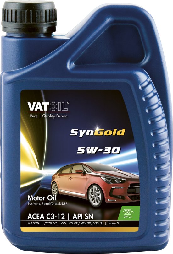 Vatoil motorolie 5W-30 1 ltr syngold