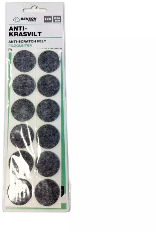 Antikrasvilt ø28 mm 12 dlg grijs