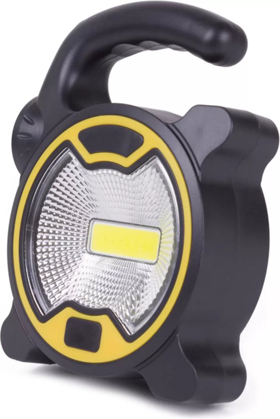 LED werklamp 3W COB + LED zaklamp 1W draagbaar