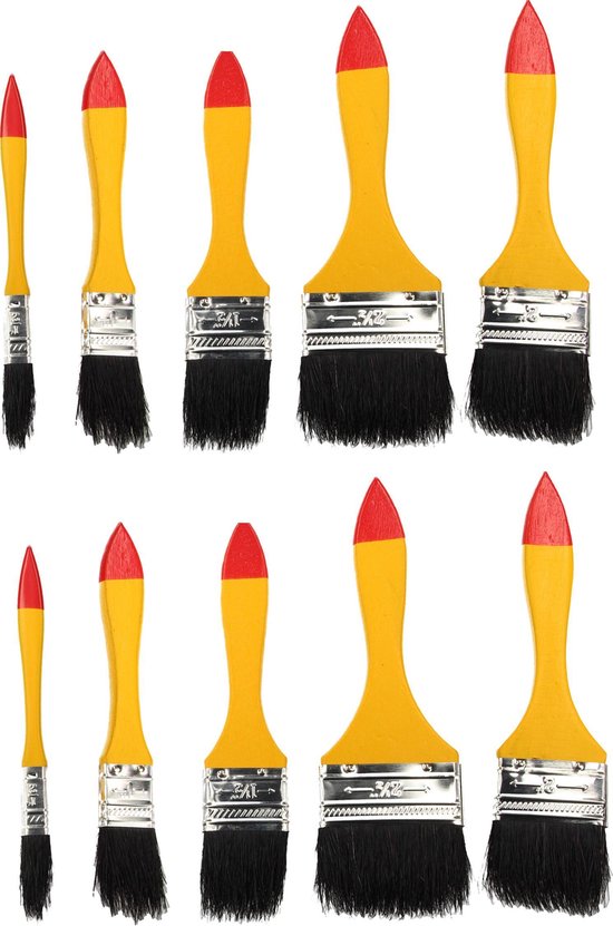 Kwastenset 10 dlg plat