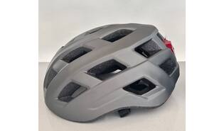 Fietshelm volwassenen met verlichting grijs M